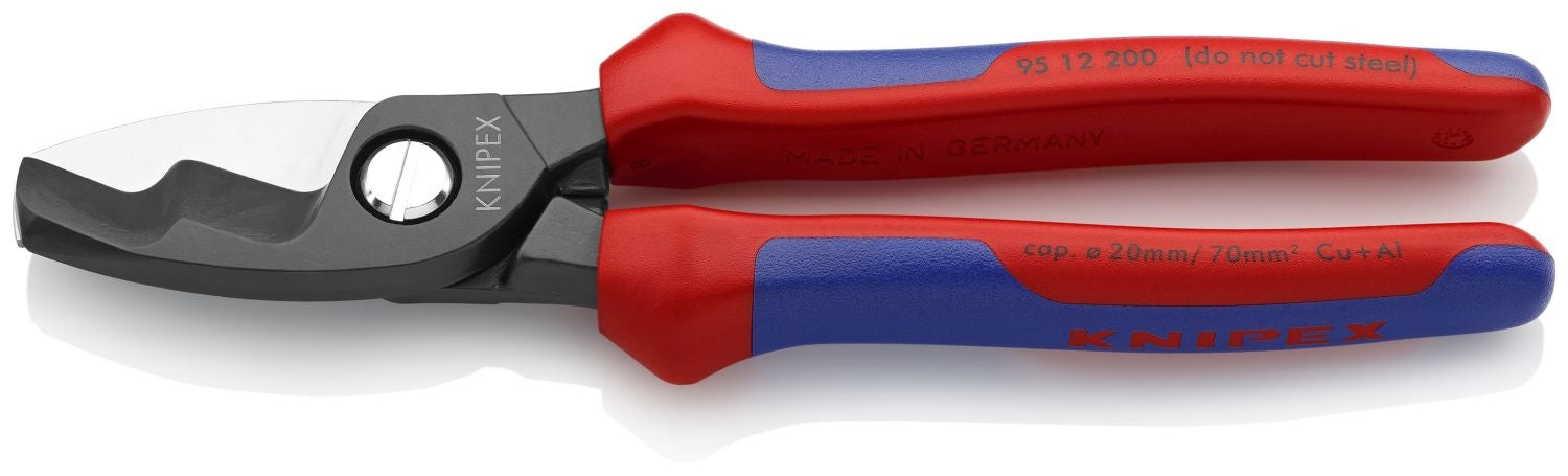 Knipex 95 12 200 Cable Shears-Twin Cutting Edges