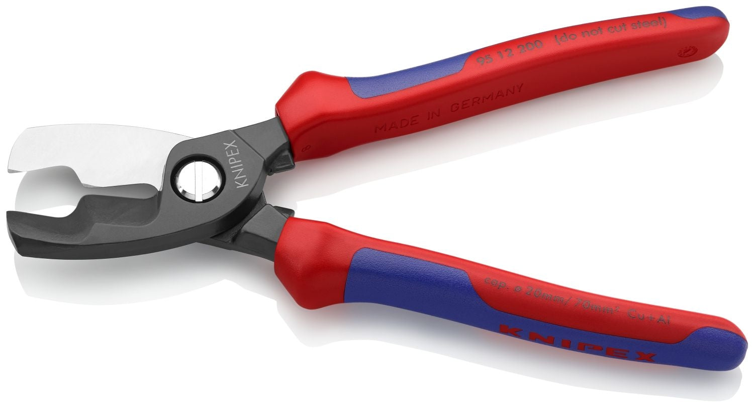 Knipex 95 12 200 Cable Shears-Twin Cutting Edges