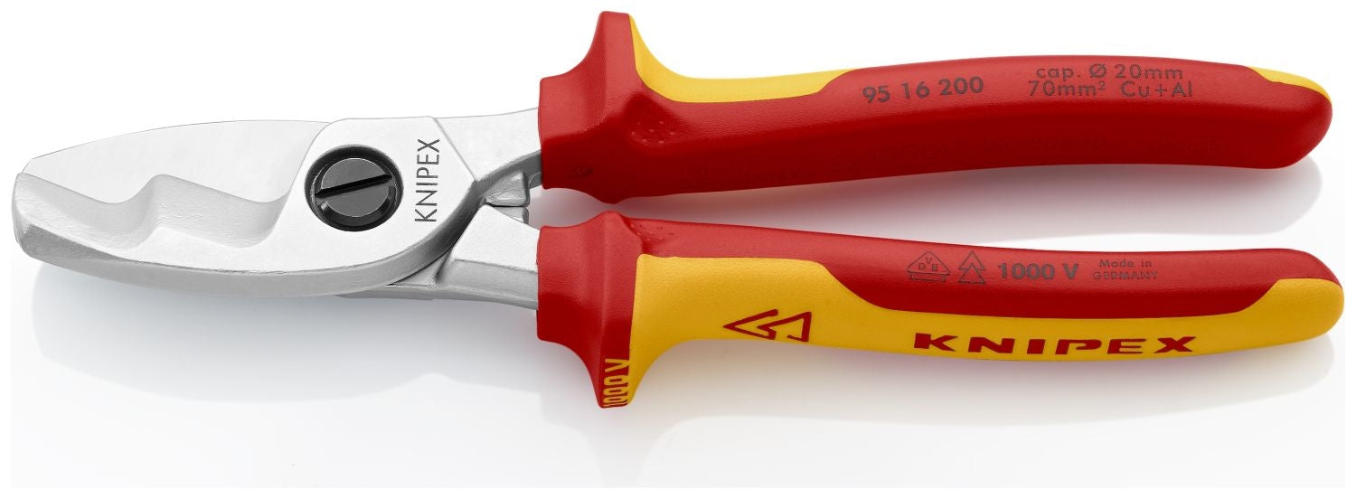 Knipex 95 16 200 Cable Shears-1000V Insulated