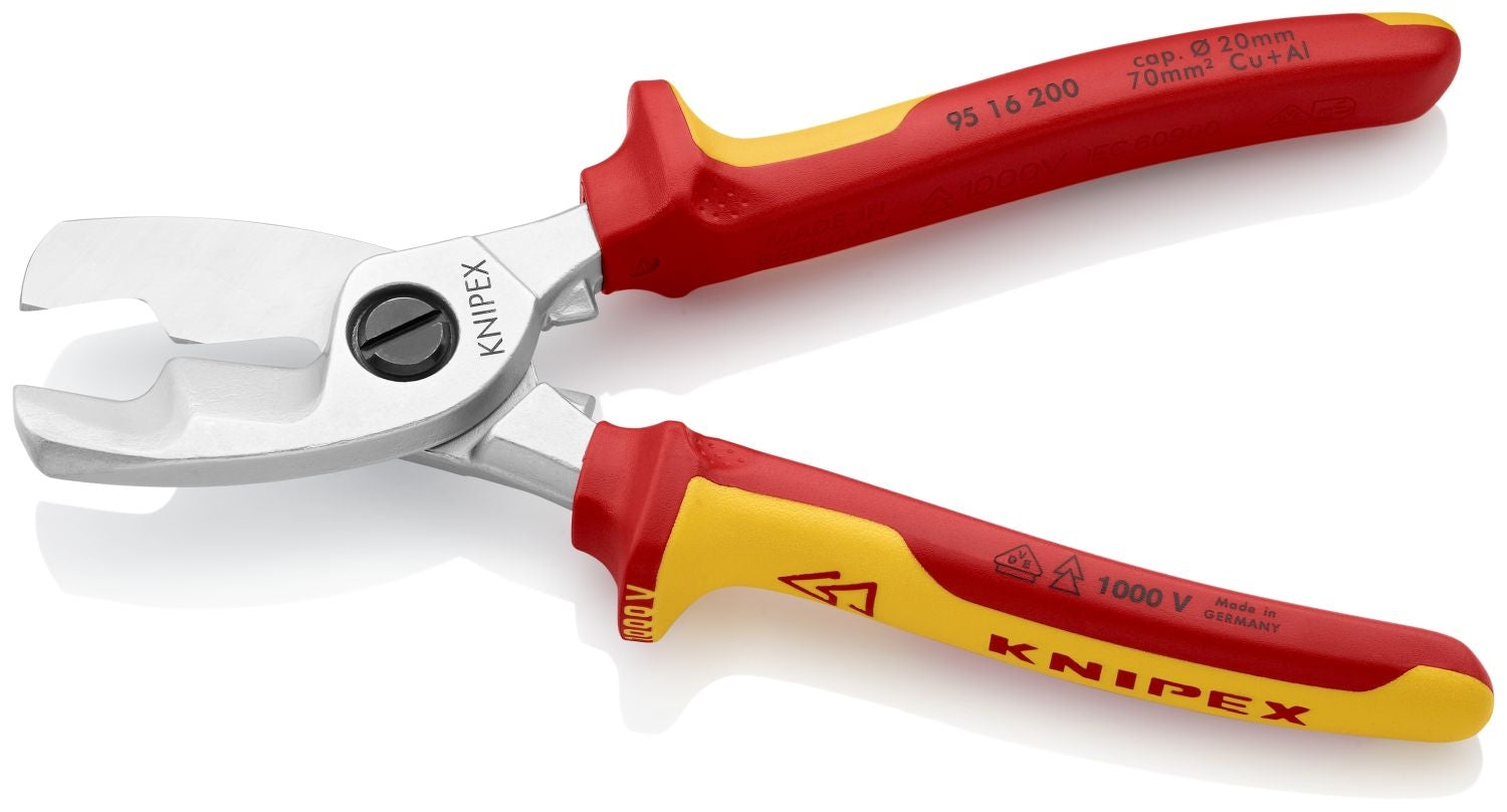 Knipex 95 16 200 Cable Shears-1000V Insulated