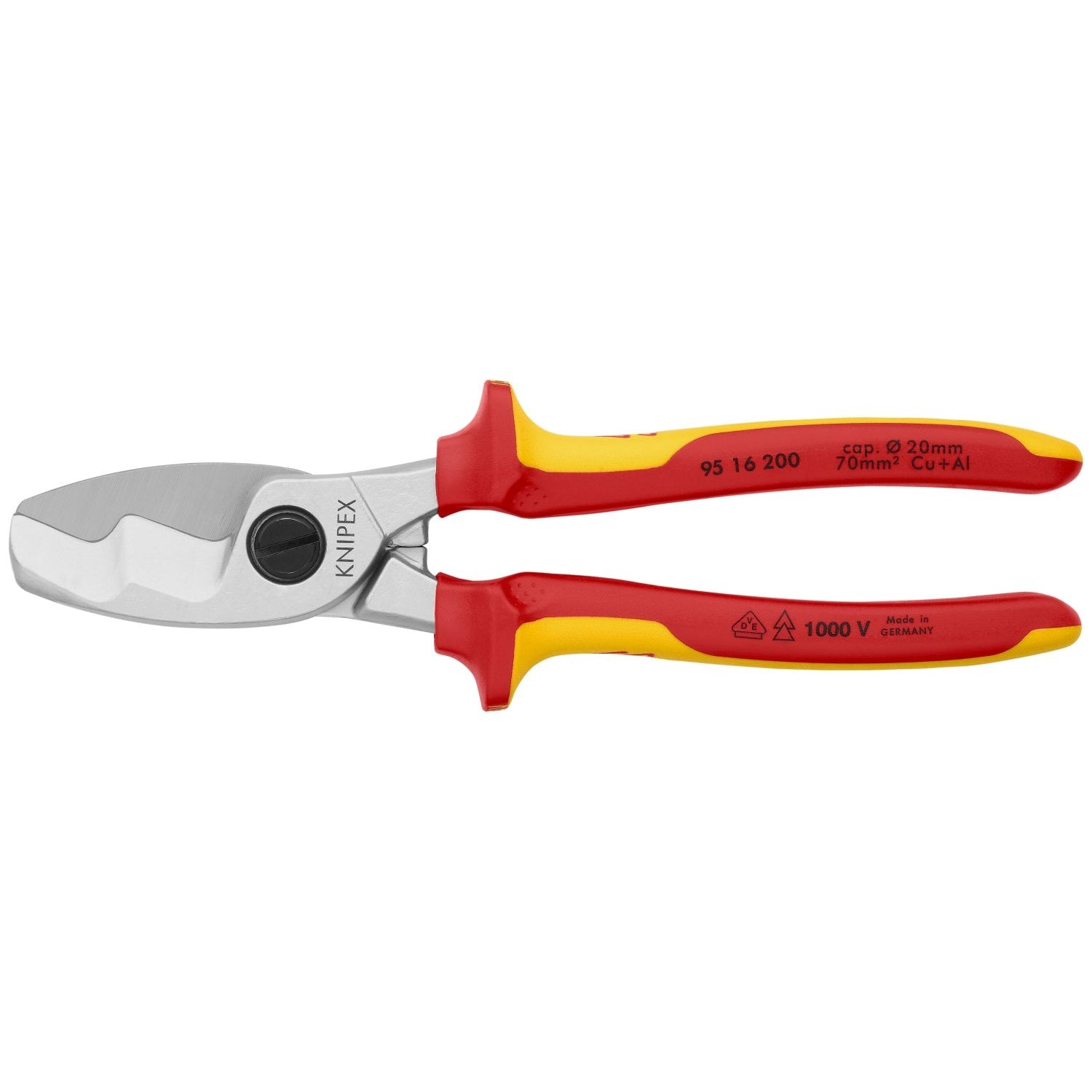 Knipex 95 16 200 Cable Shears-1000V Insulated