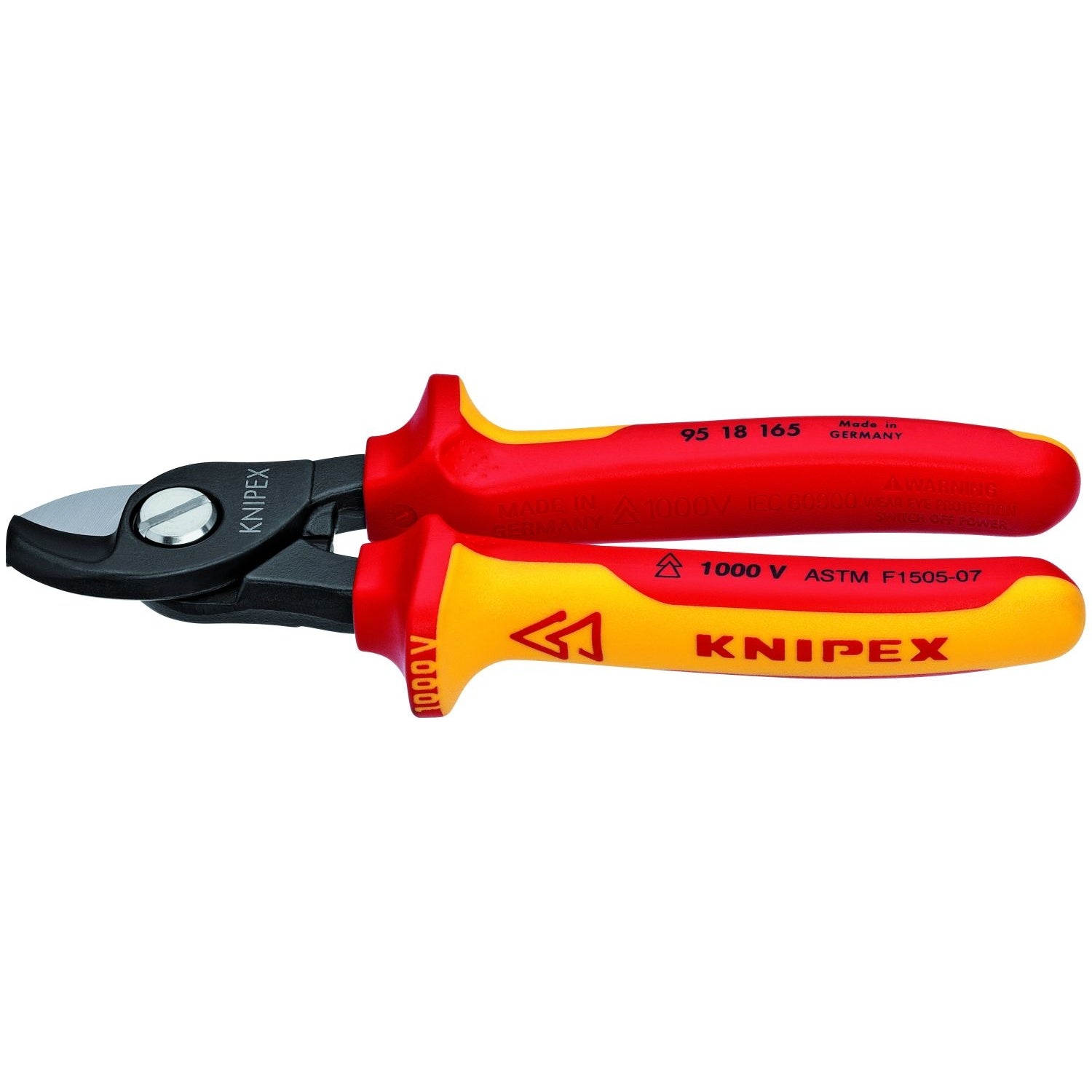 Knipex 95 18 165 US Cable Shears-1000V Insulated
