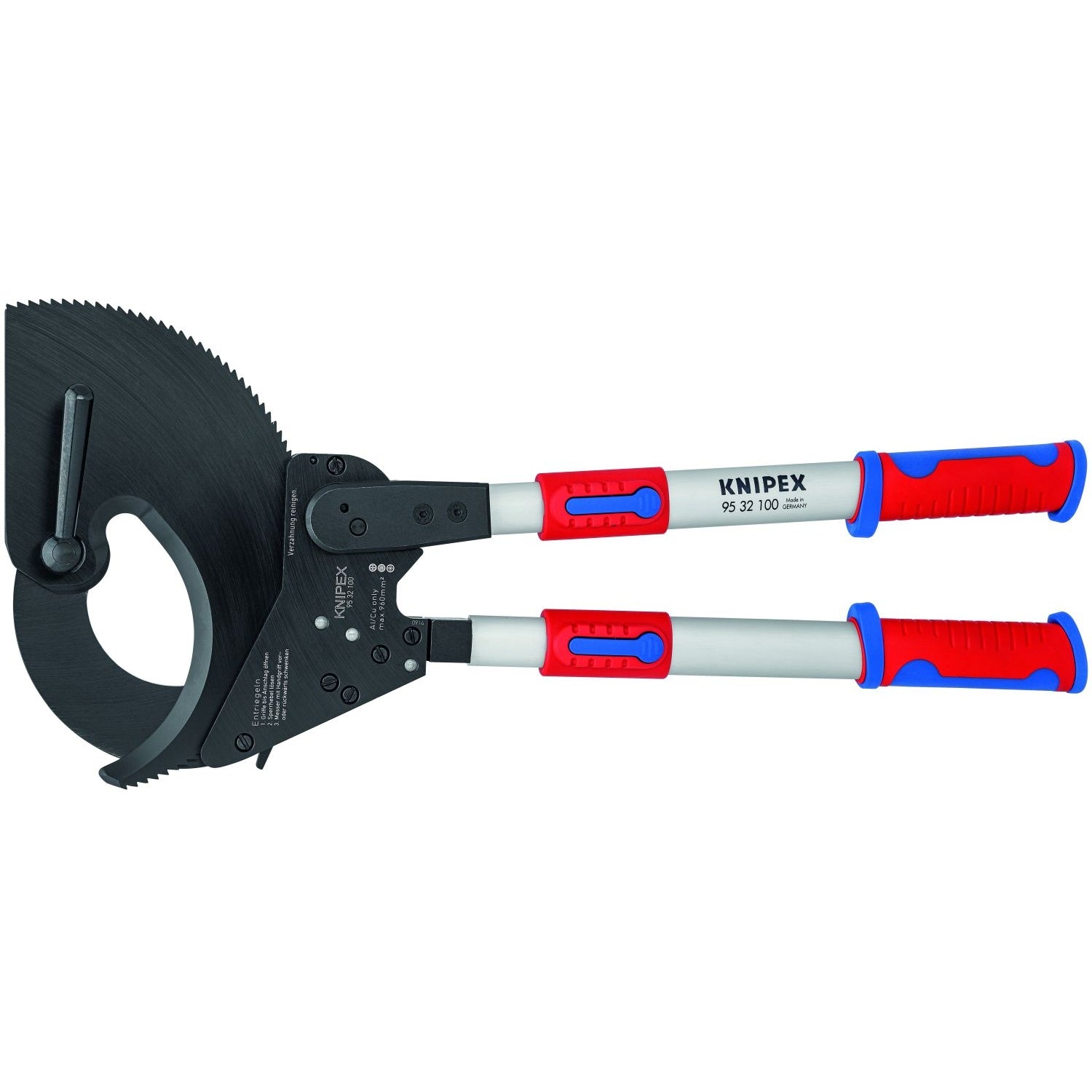 Knipex 95 32 100 Ratcheting Cable Cutters-Telescopic Handles