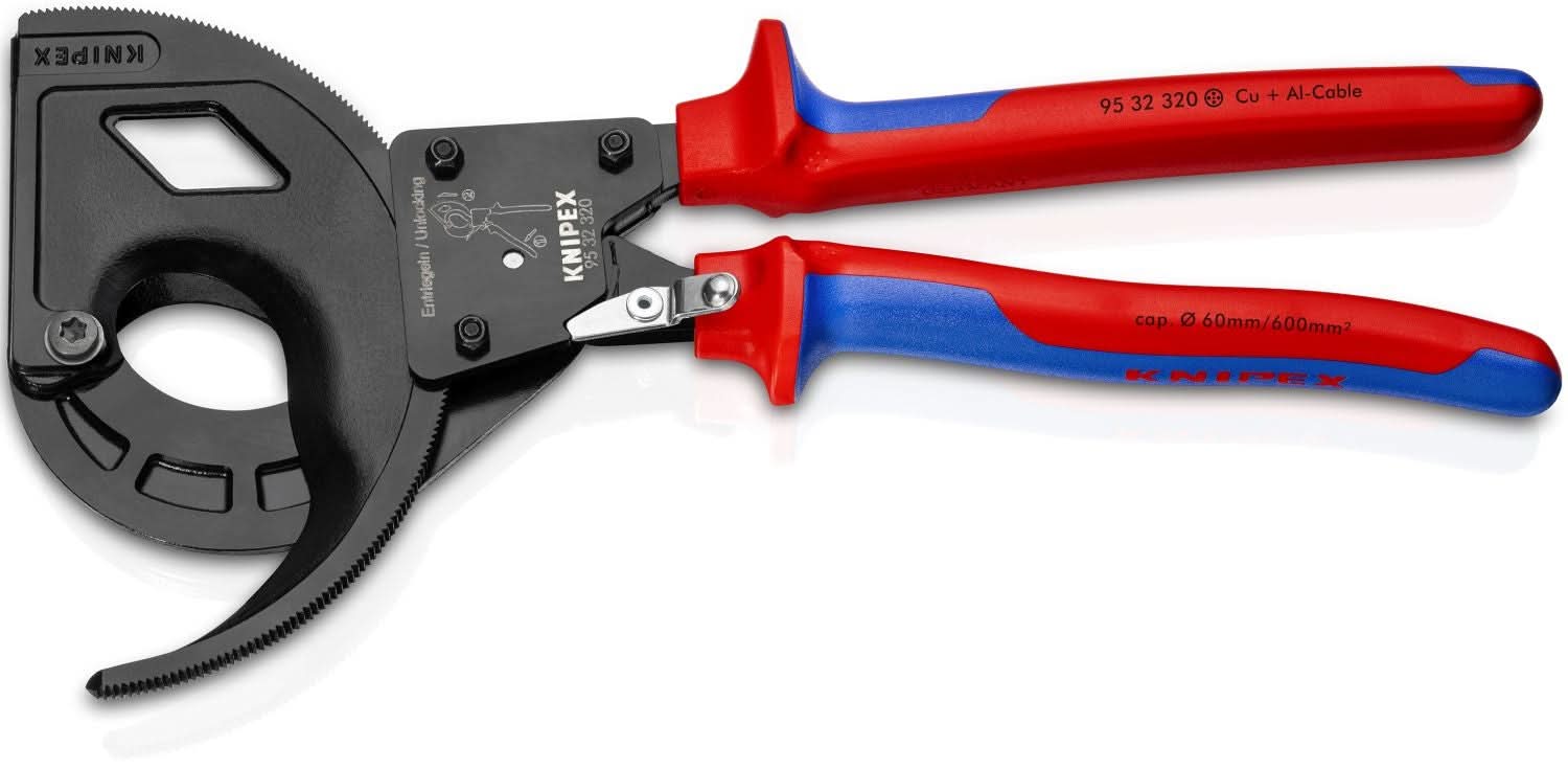 Knipex 95 32 320 3 Stage Drive Ratcheting Cable Cutter – Tool Nut
