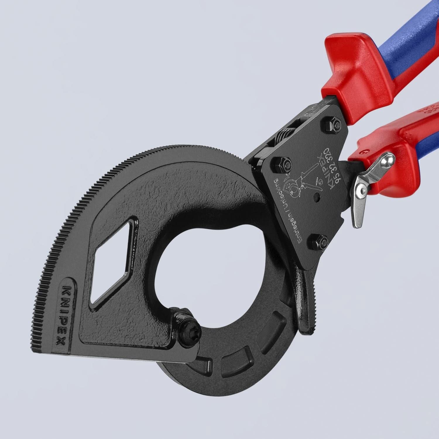 Knipex 95 32 320 3 Stage Drive Ratcheting Cable Cutter – Tool Nut
