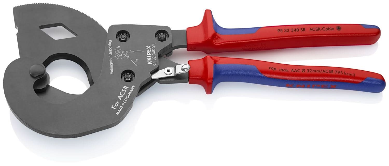 Knipex 95 32 340 SR US Ratcheting ACSR Cable Cutter