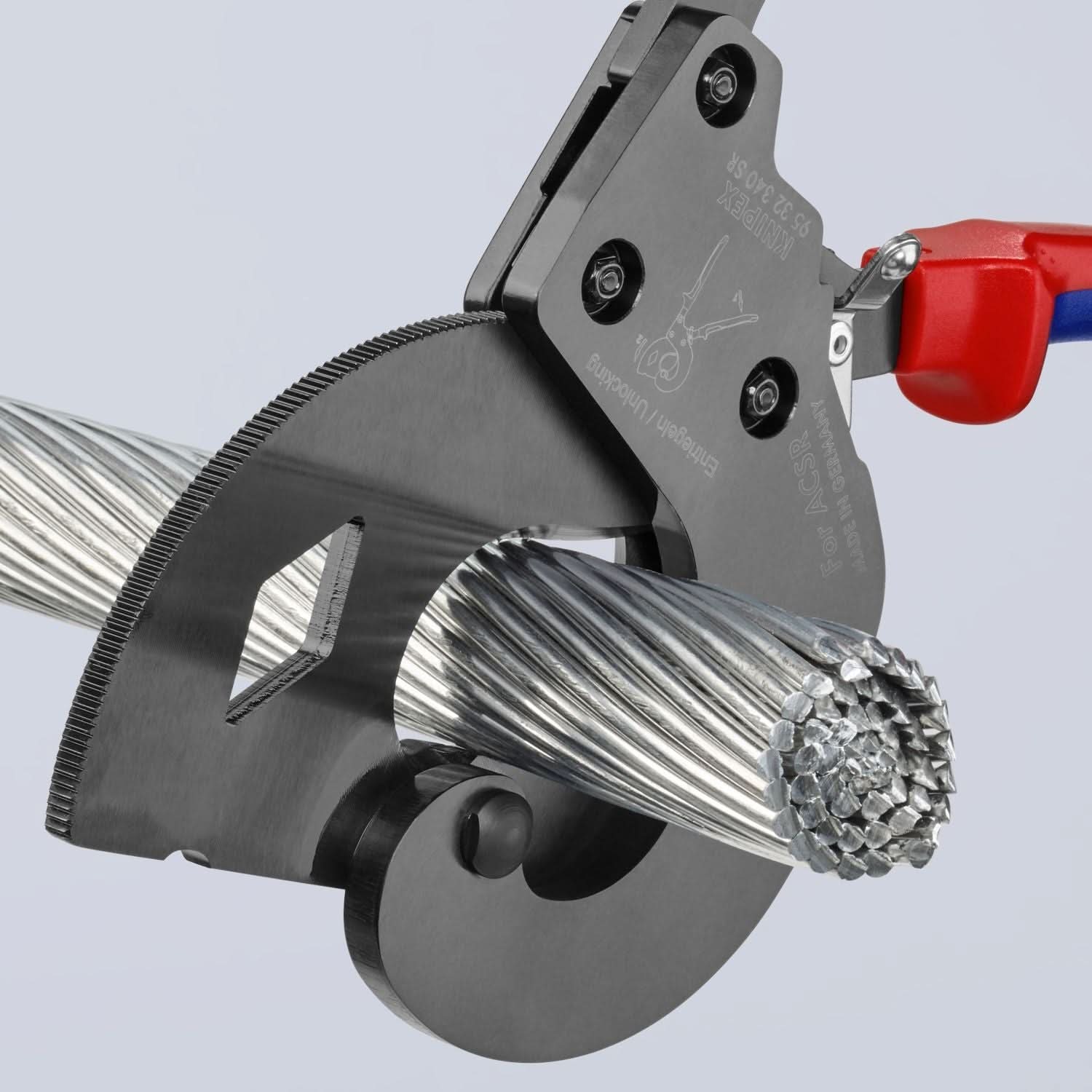 Knipex 95 32 340 SR US Ratcheting ACSR Cable Cutter