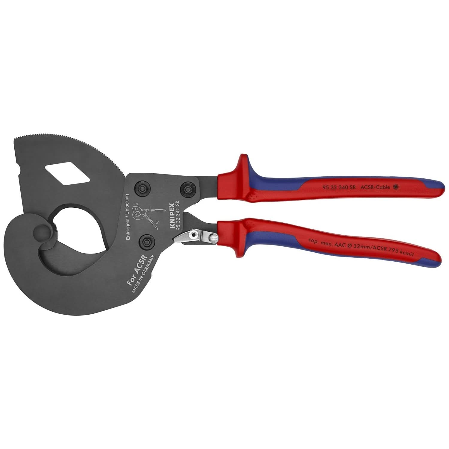 Knipex 95 32 340 SR US Ratcheting ACSR Cable Cutter