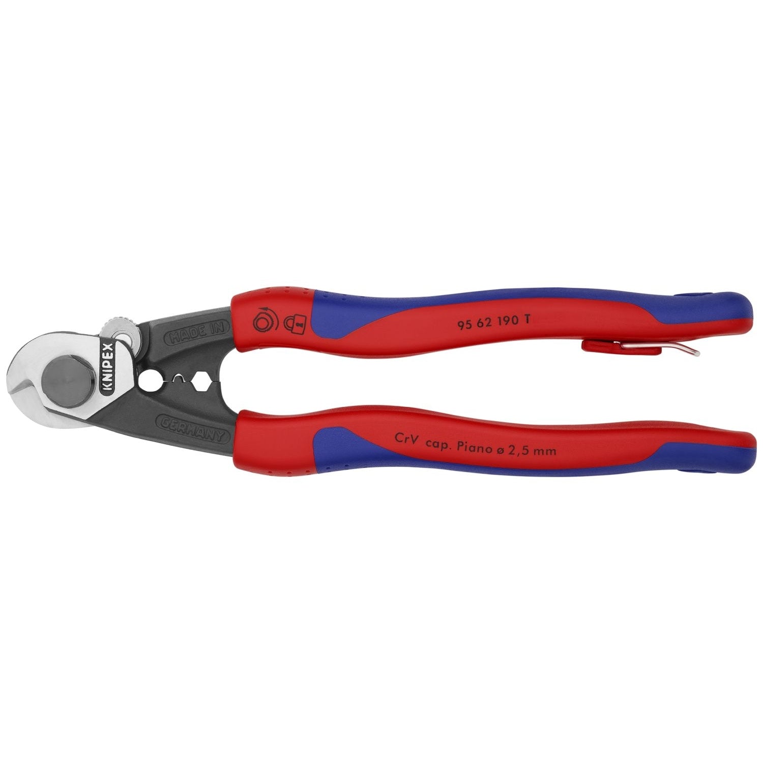 Knipex 95 62 190 T BKA Wire Rope Shears-Tethered Attachment