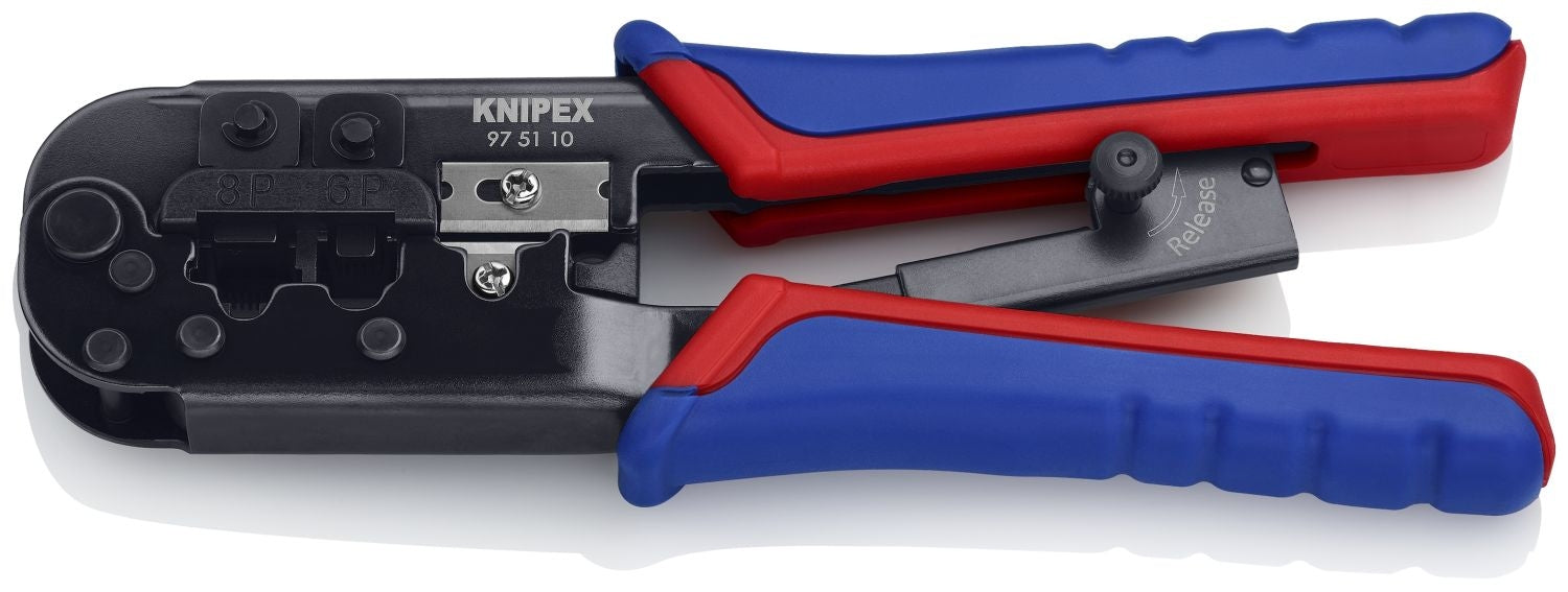 Knipex 97 51 10 Crimping Pliers-For 6 and 8 Pole Western Plug Type