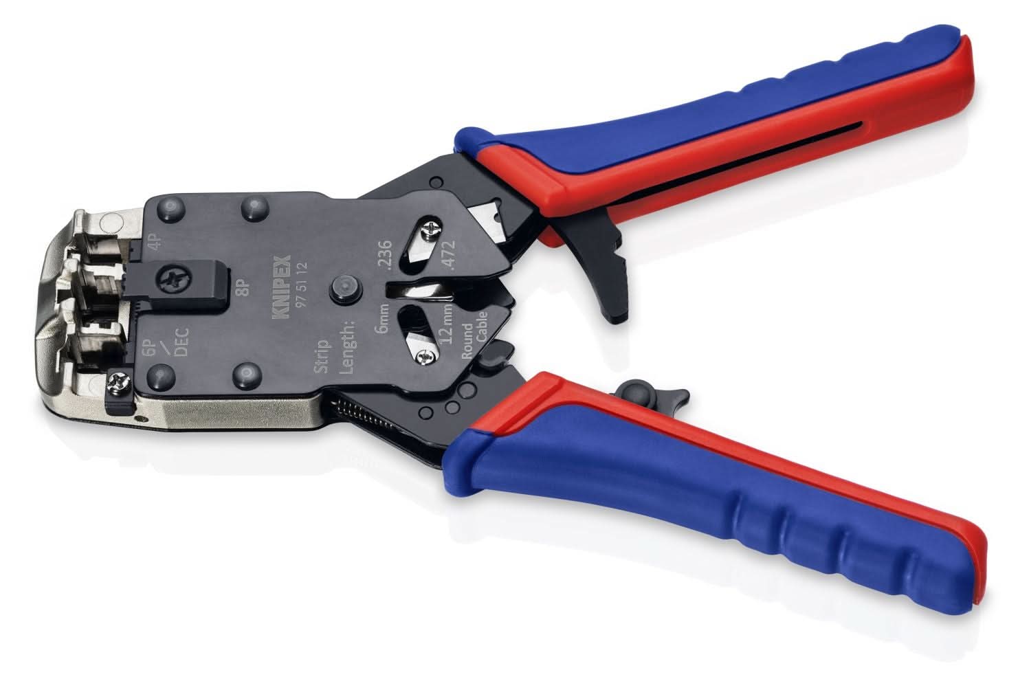 Knipex 97 51 12 Crimping Pliers-For 4, 6 and 8 Pole Western Plug Type