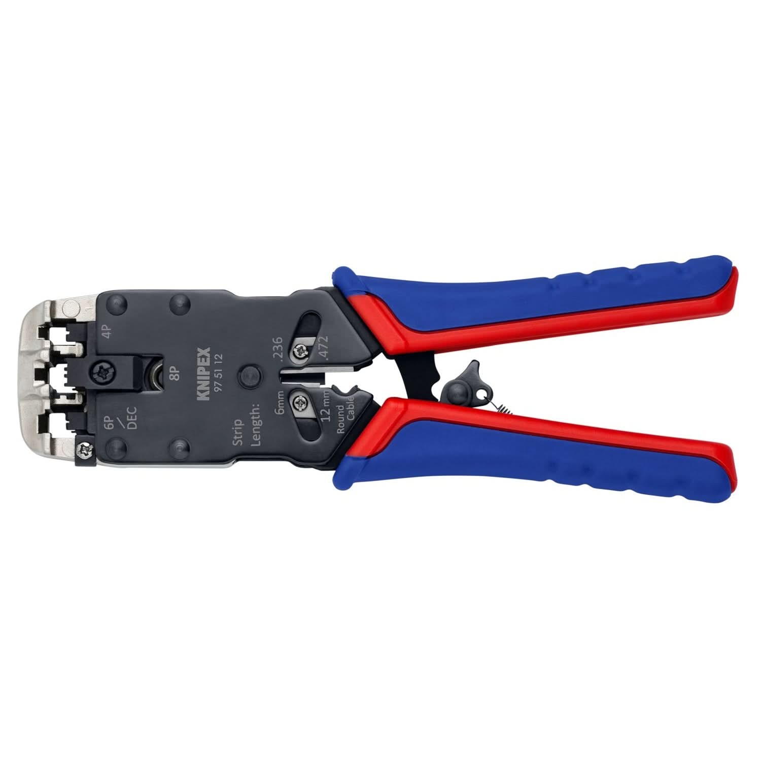 Knipex 97 51 12 Crimping Pliers-For 4, 6 and 8 Pole Western Plug Type