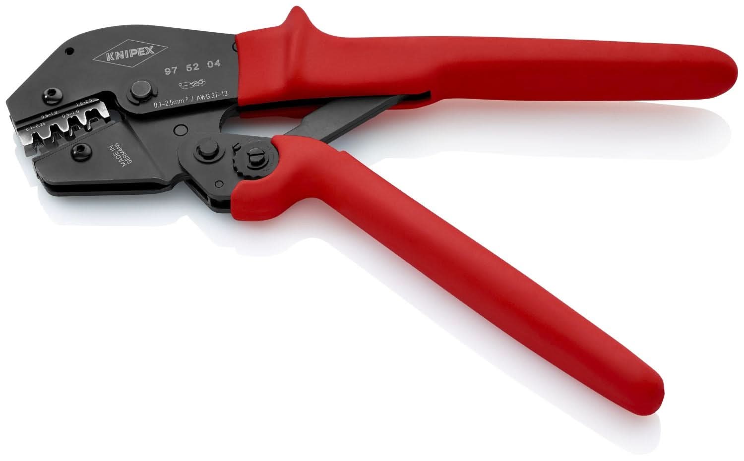 Knipex 97 52 04 Crimping Pliers For Non-Insulated Open Plug-Type Connectors (Plug Width 2.8 and 4.8 mm)