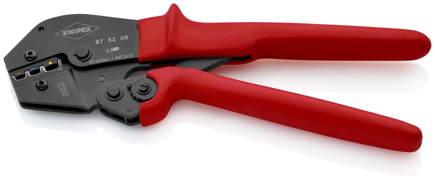 Knipex 97 52 06 Crimping Pliers For Insulated Terminals, Plug Connectors and Butt Connectors