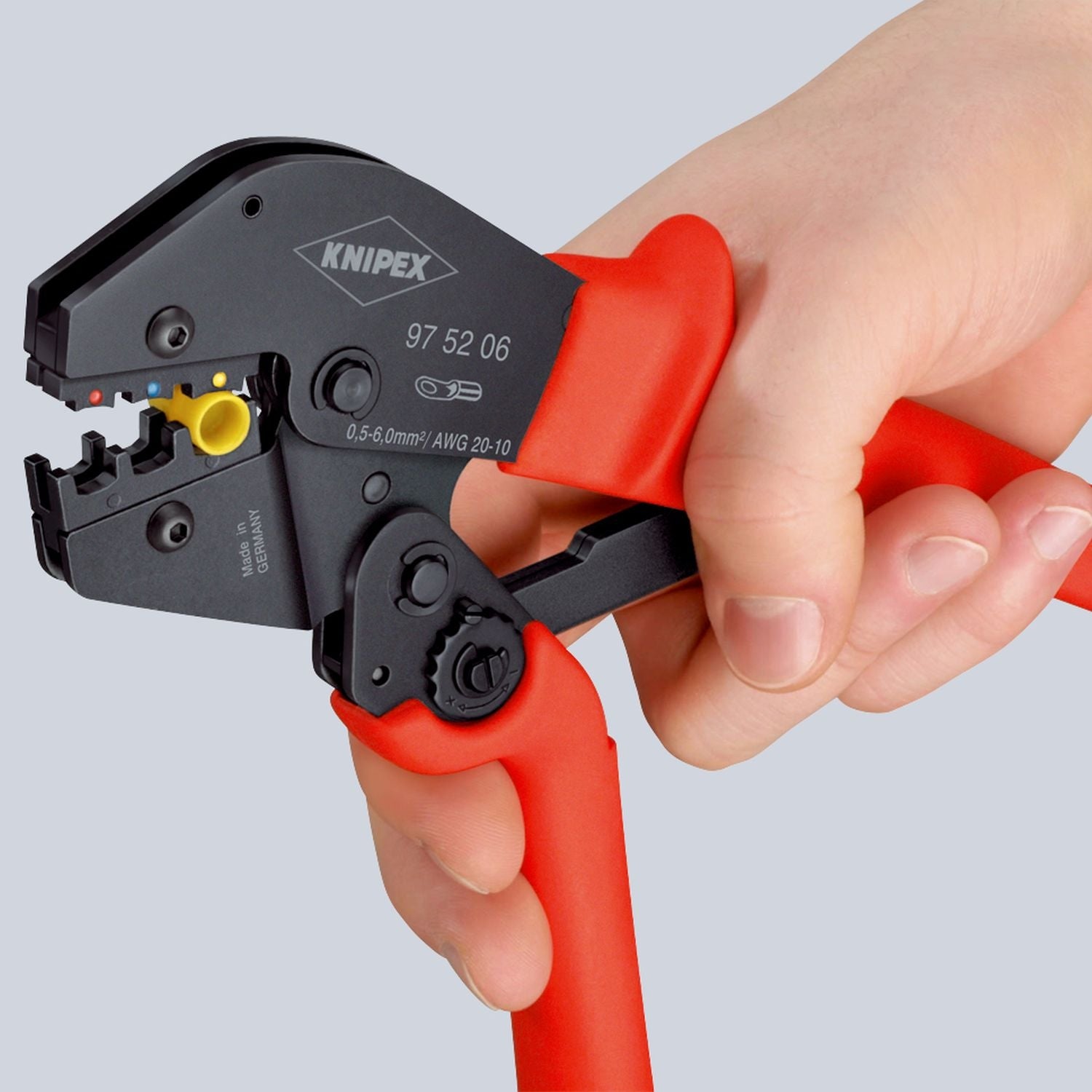 Knipex 97 52 06 Crimping Pliers For Insulated Terminals, Plug Connectors and Butt Connectors