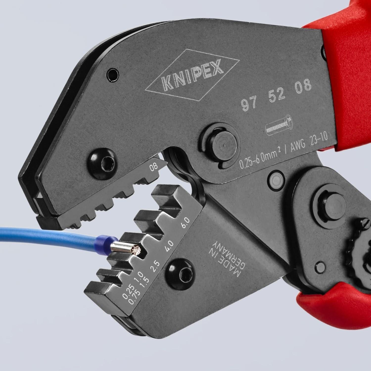 Knipex 97 52 08 Crimping Pliers For Insulated and Non-Insulated Wire Ferrules