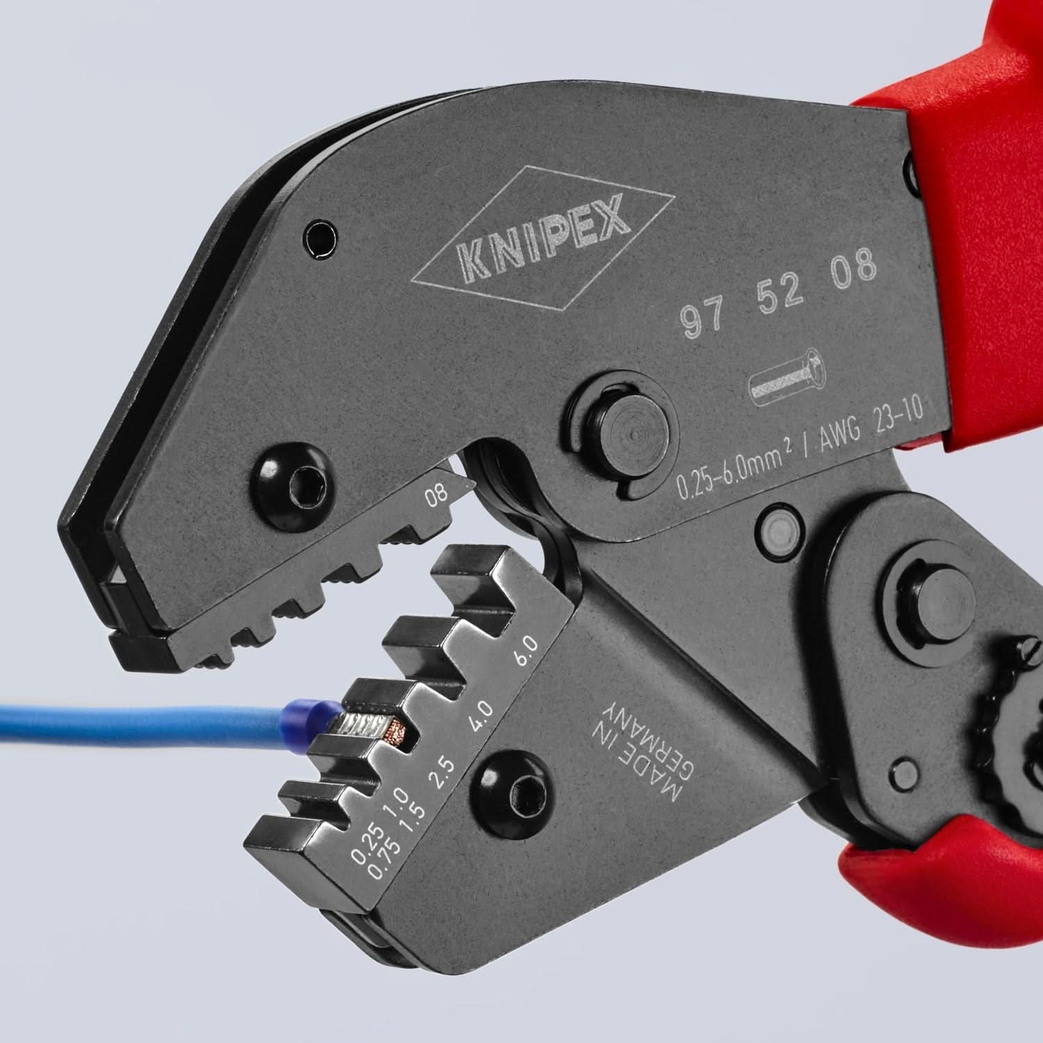 Knipex 97 52 08 Crimping Pliers For Insulated and Non-Insulated Wire Ferrules