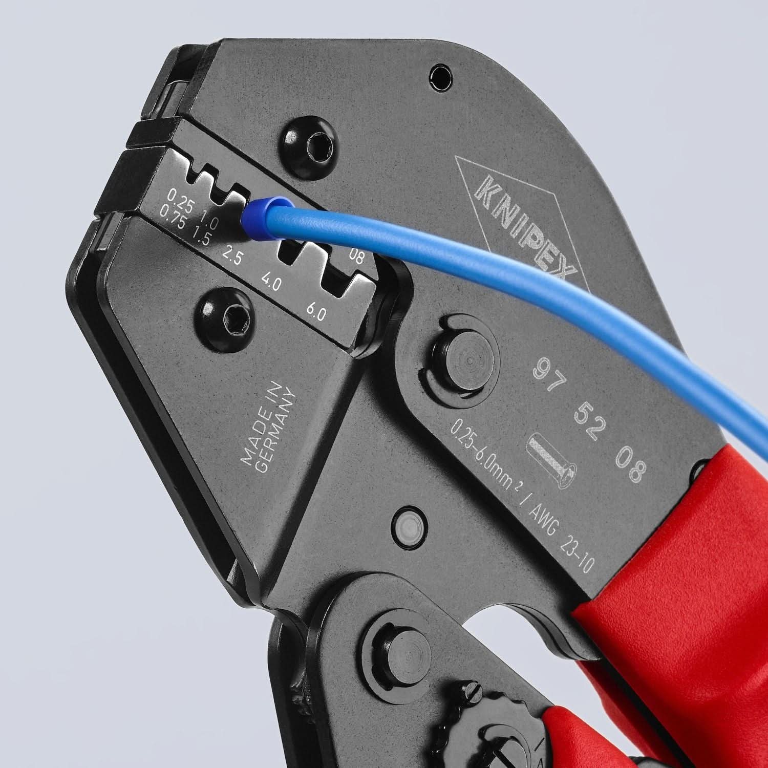 Knipex 97 52 08 Crimping Pliers For Insulated and Non-Insulated Wire Ferrules
