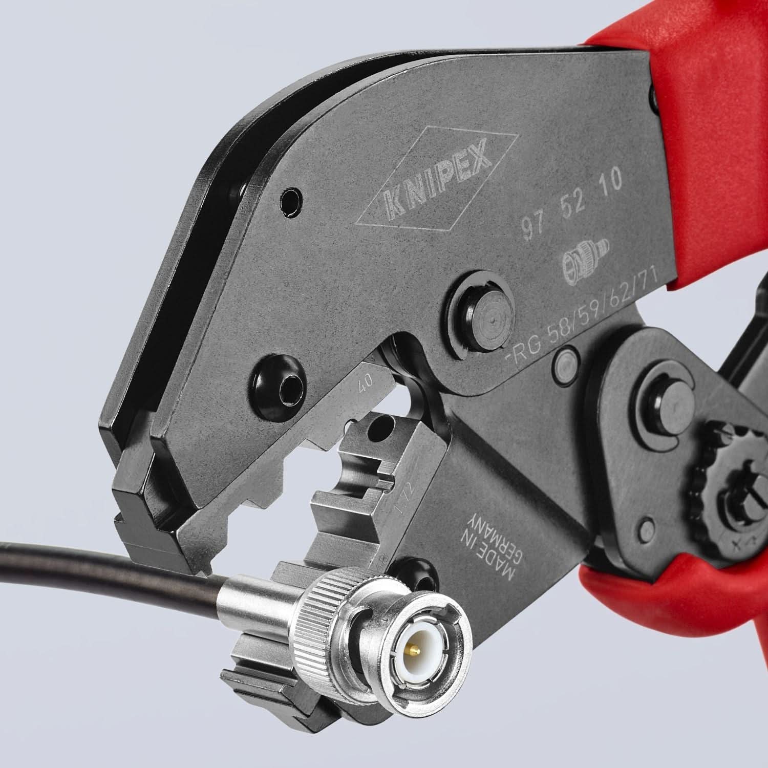 Knipex 97 52 10 Crimping Pliers For COAX, BNC and TNC Connectors