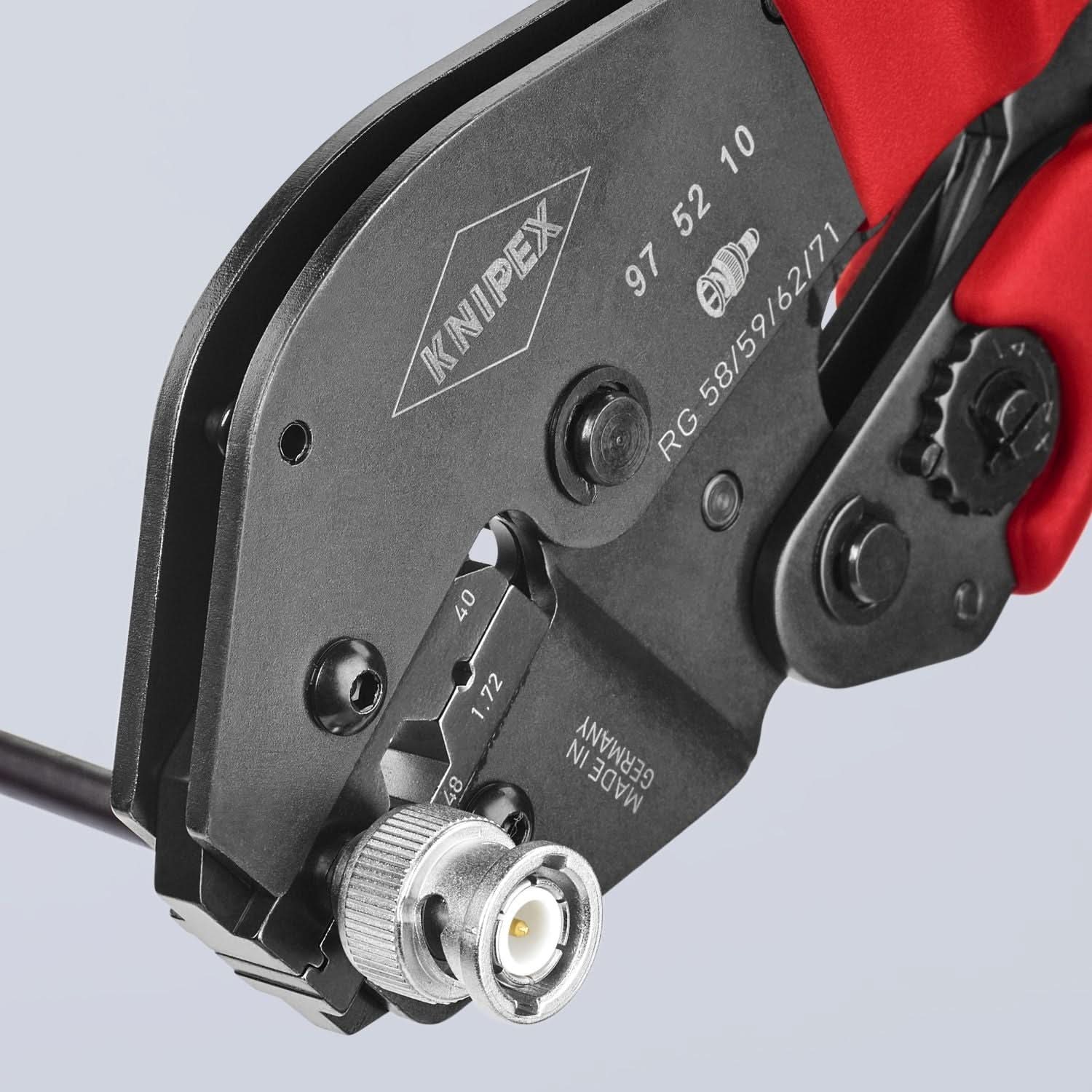 Knipex 97 52 10 Crimping Pliers For COAX, BNC and TNC Connectors
