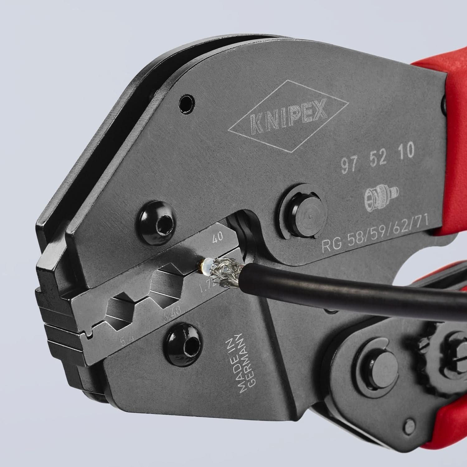 Knipex 97 52 10 Crimping Pliers For COAX, BNC and TNC Connectors