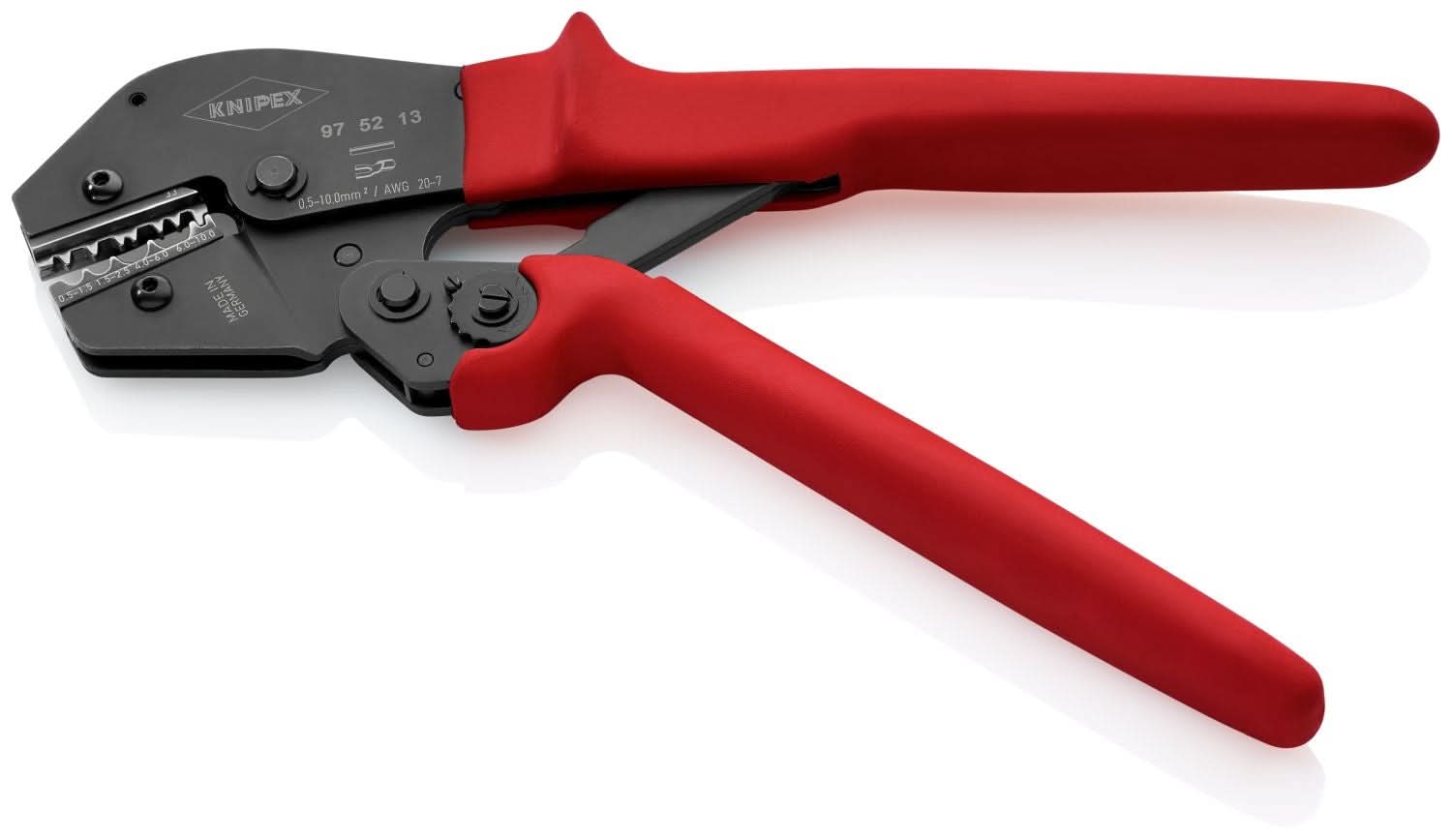 Knipex 97 52 13 Crimping Pliers For Non-insulated Crimp Terminals, Tube and Compression Cable Lugs
