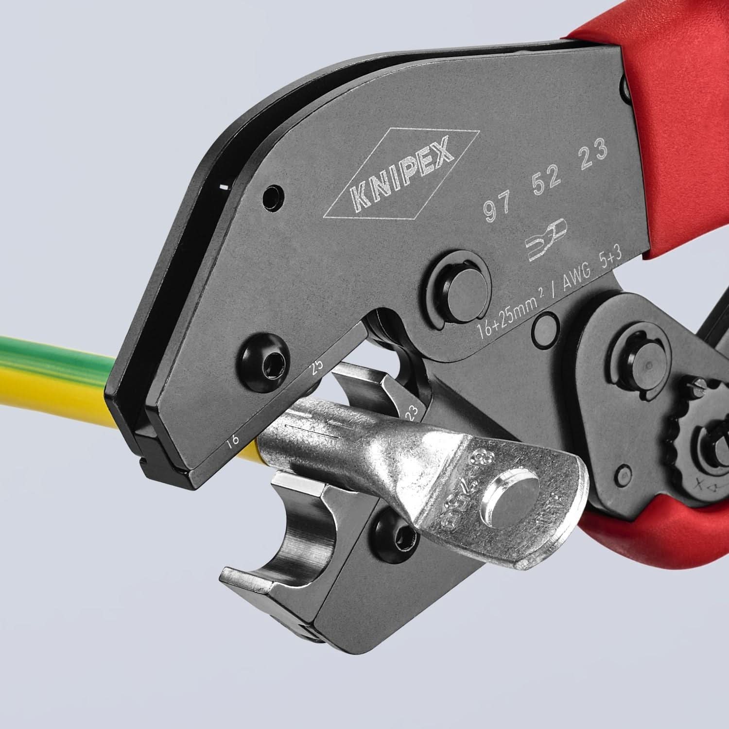 Knipex 97 52 23 Crimping Pliers For Non-Insulated terminals and Cable Connectors