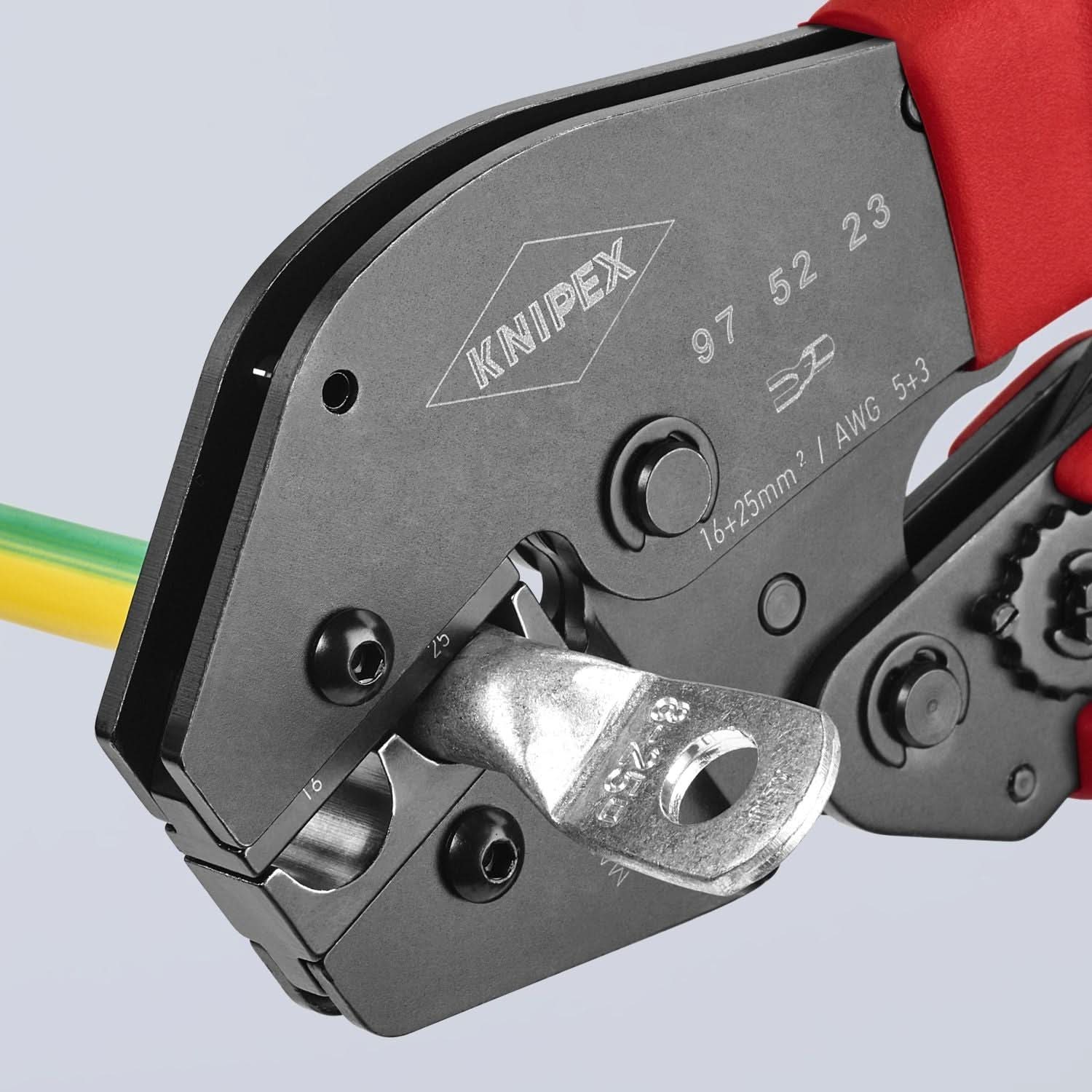 Knipex 97 52 23 Crimping Pliers For Non-Insulated terminals and Cable Connectors