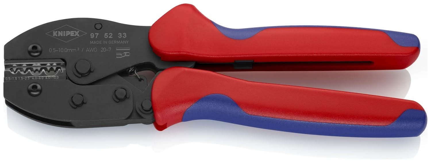 Knipex 97 52 33 Crimping Pliers For Non-insulated Crimp Terminals, Tube and Compression Cable Lugs