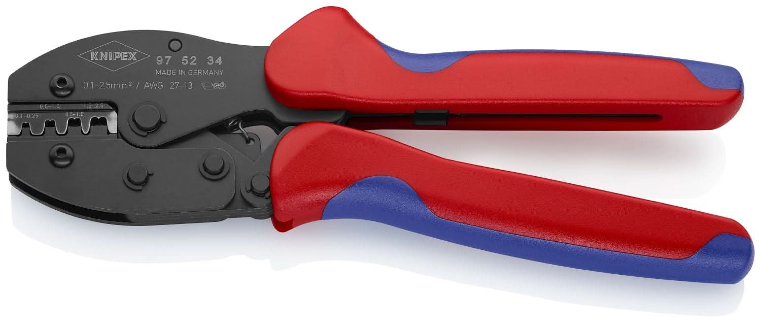 Knipex 97 52 34 Crimping Pliers For Non-Insulated Open Plug-Type Connectors (Plug Width 2.8 and 4.8 mm)