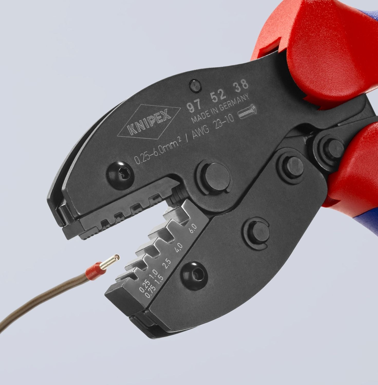 Knipex 97 52 38 Crimping Pliers For Insulated and Non-Insulated Wire Ferrules