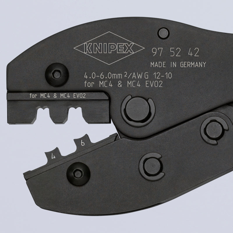 Knipex 97 52 42 PRECIFORCE MC4/MC4 EVO 2 Crimping Pliers, 8-1/2 in.