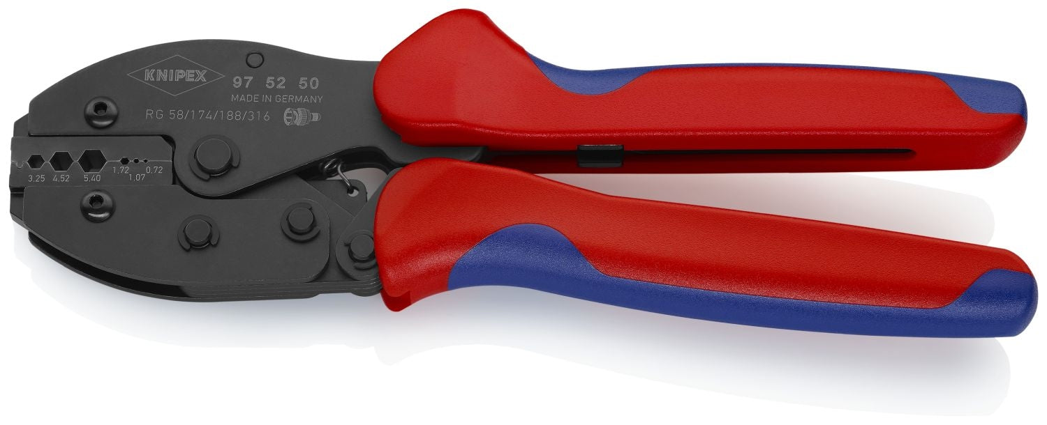 Knipex 97 52 50 Crimping Pliers For COAX, BNC and TNC Connectors For RG58/174/188/316