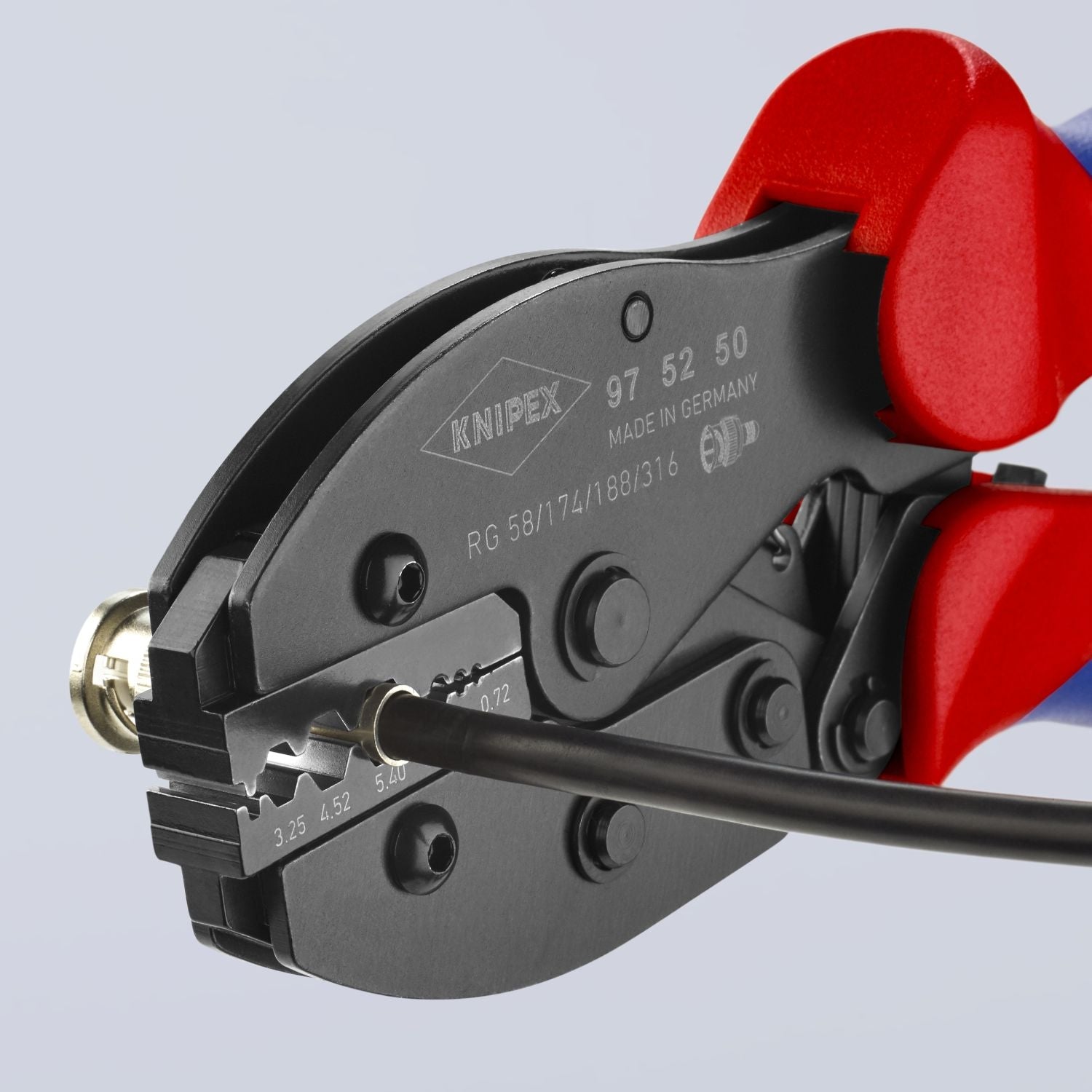 Knipex 97 52 50 Crimping Pliers For COAX, BNC and TNC Connectors For RG58/174/188/316