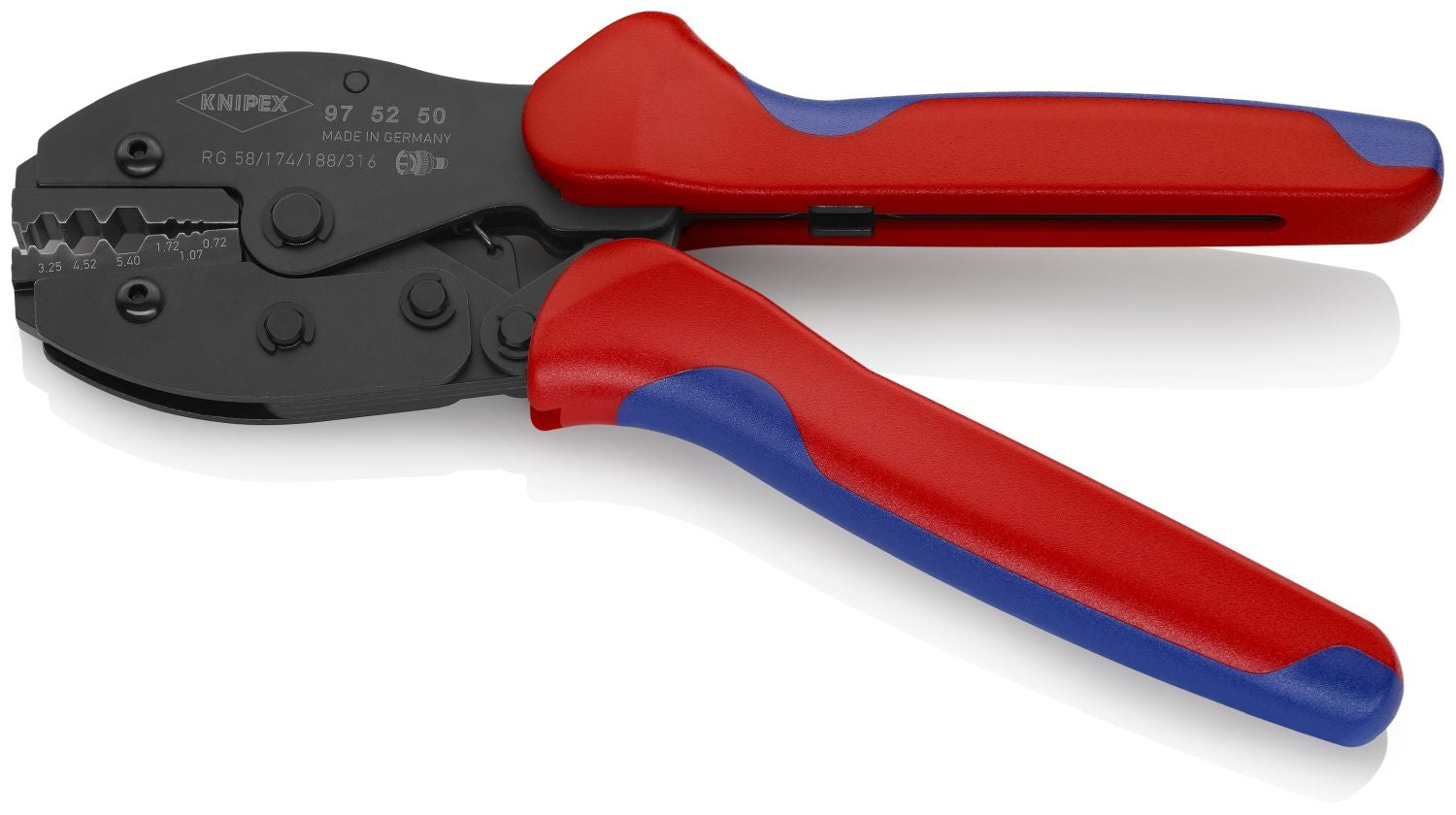Knipex 97 52 50 Crimping Pliers For COAX, BNC and TNC Connectors For RG58/174/188/316
