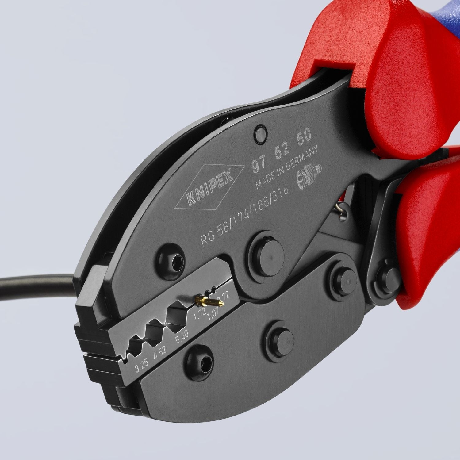 Knipex 97 52 50 Crimping Pliers For COAX, BNC and TNC Connectors For RG58/174/188/316