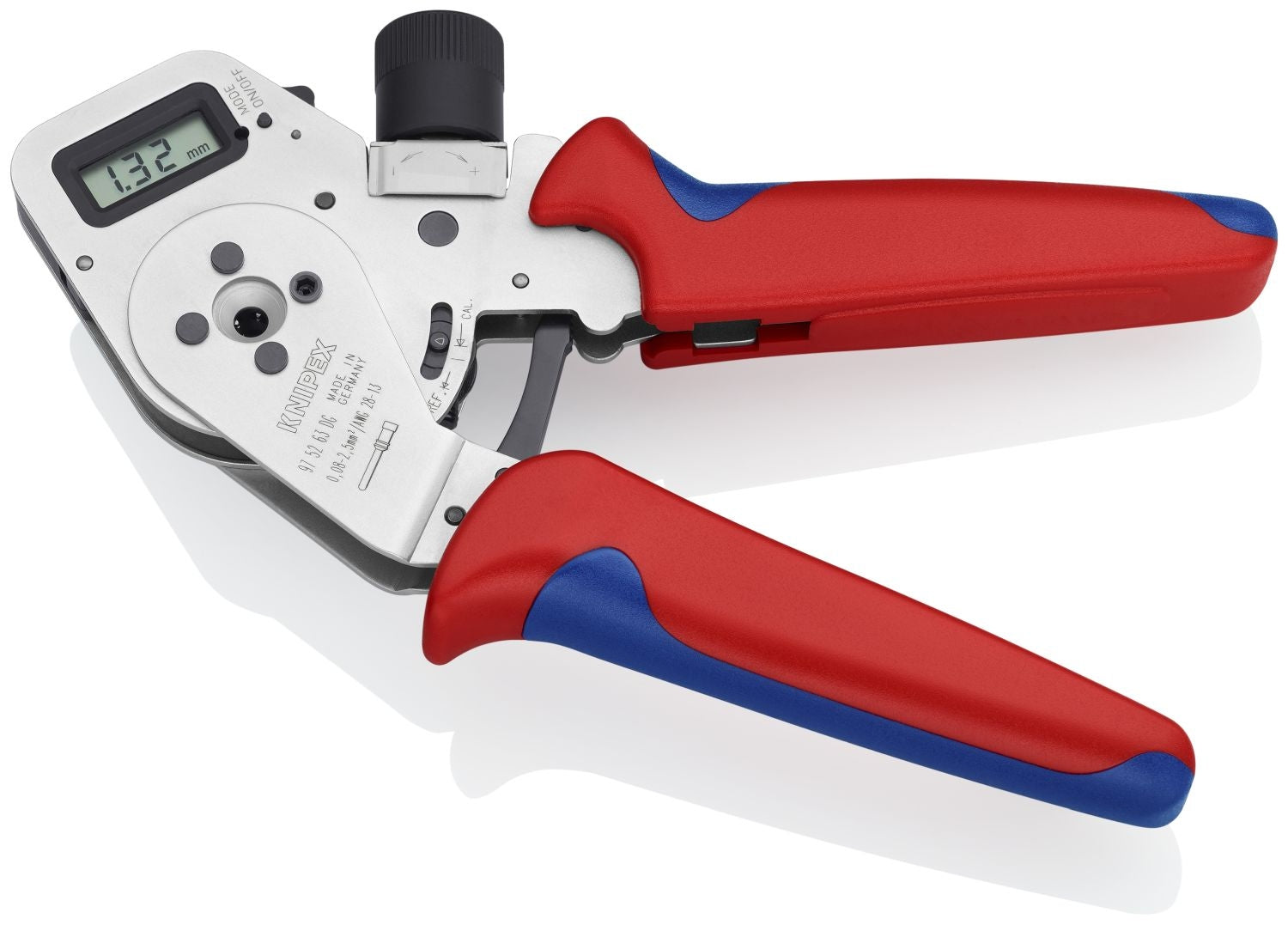 Knipex 97 52 63 DG Digital Crimping Pliers - Four-Mandrel For Turned Contacts