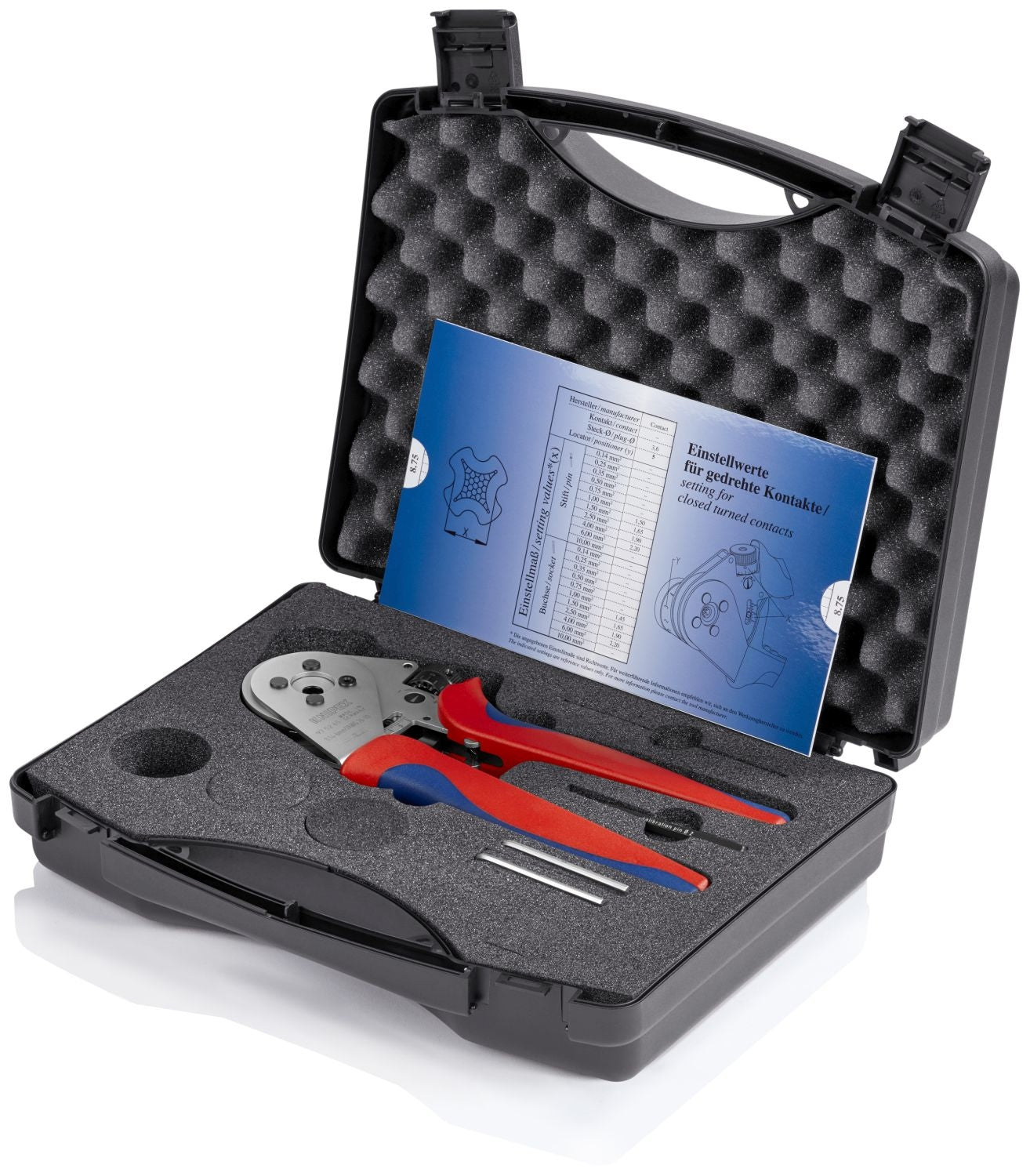 Knipex 97 52 65 Crimping Pliers - Four-Mandrel For Turned Contacts