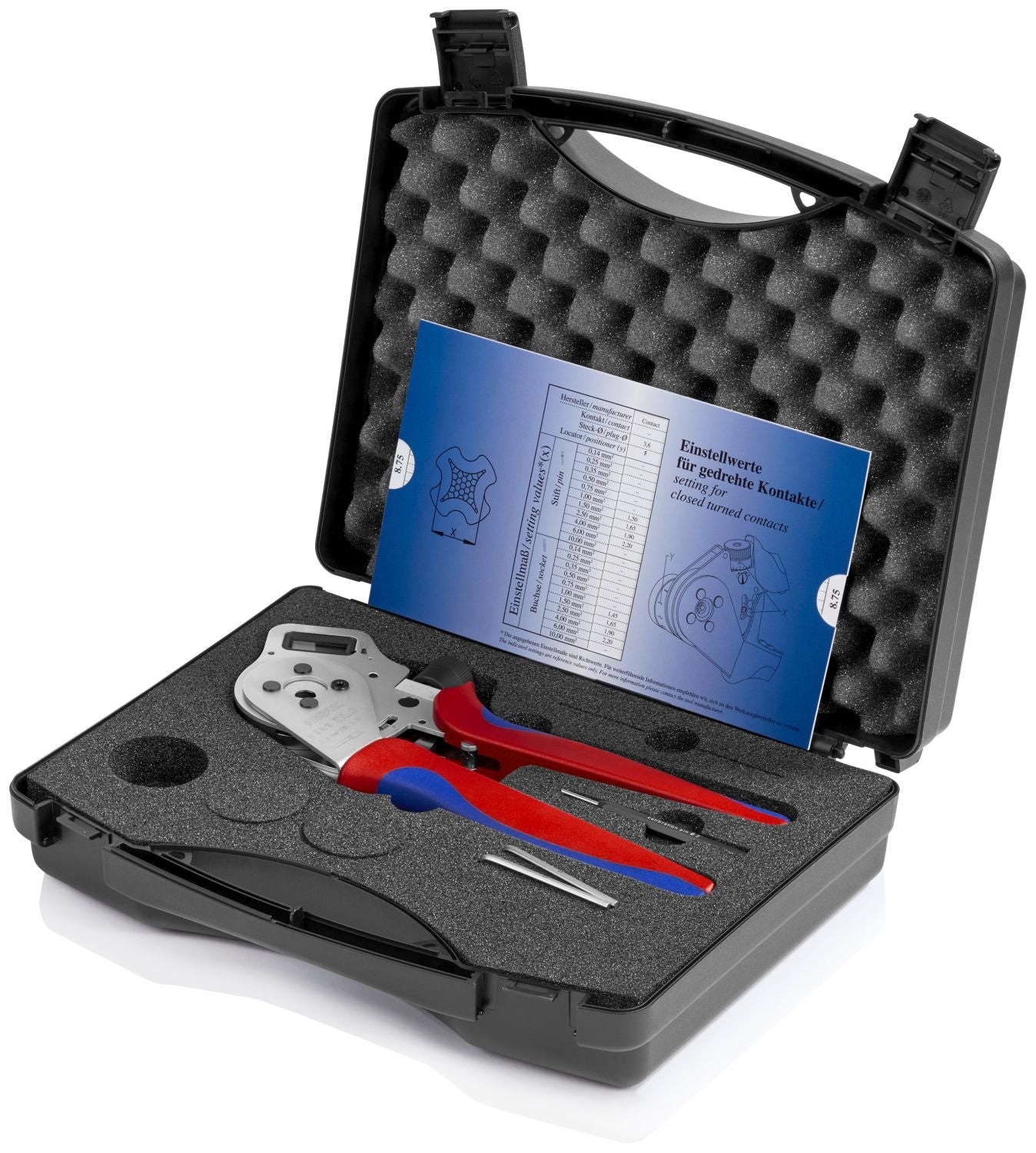 Knipex 97 52 65 Crimping Pliers - Four-Mandrel For Turned Contacts