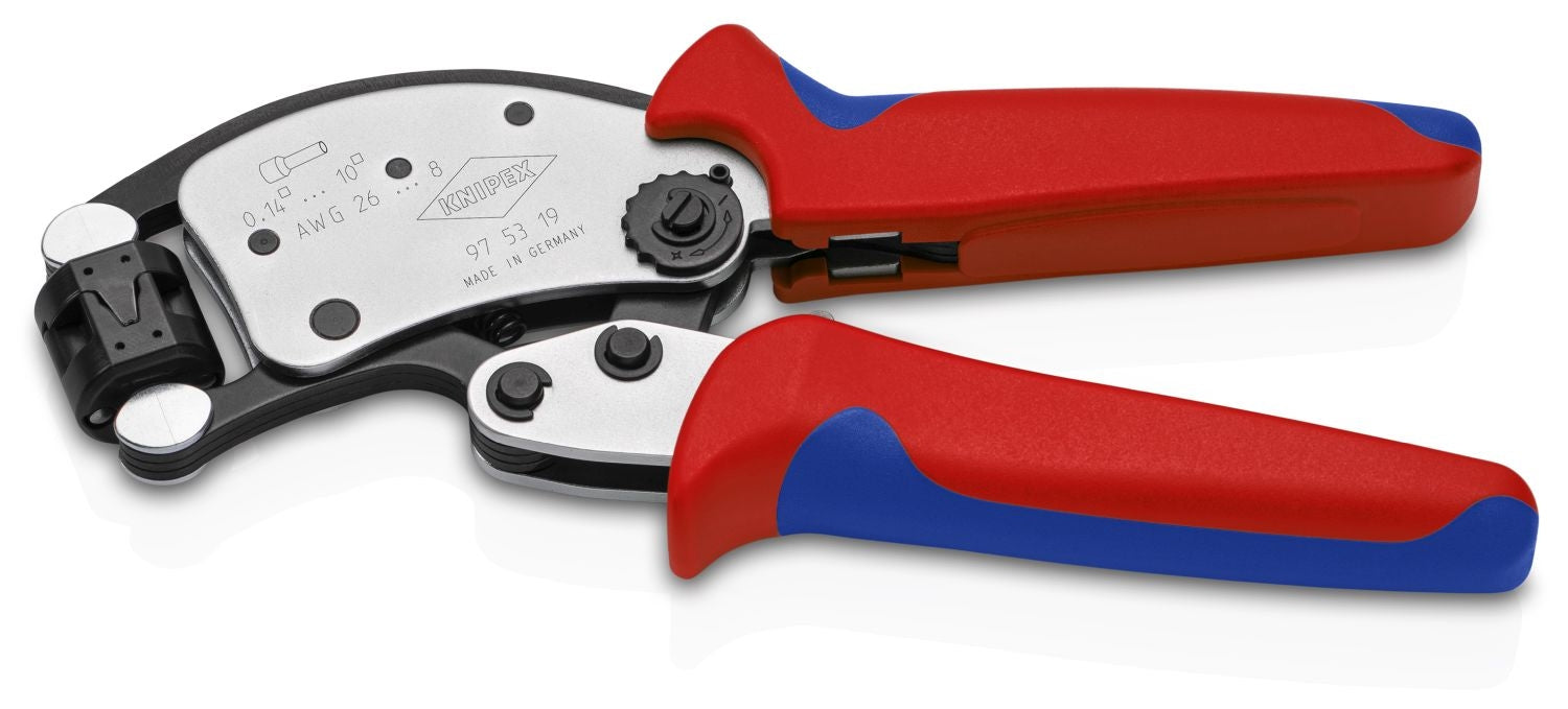 Knipex 97 53 19 8" KNIPEX Twistor T Self-Adjusting Crimping Pliers for Wire Ferrules