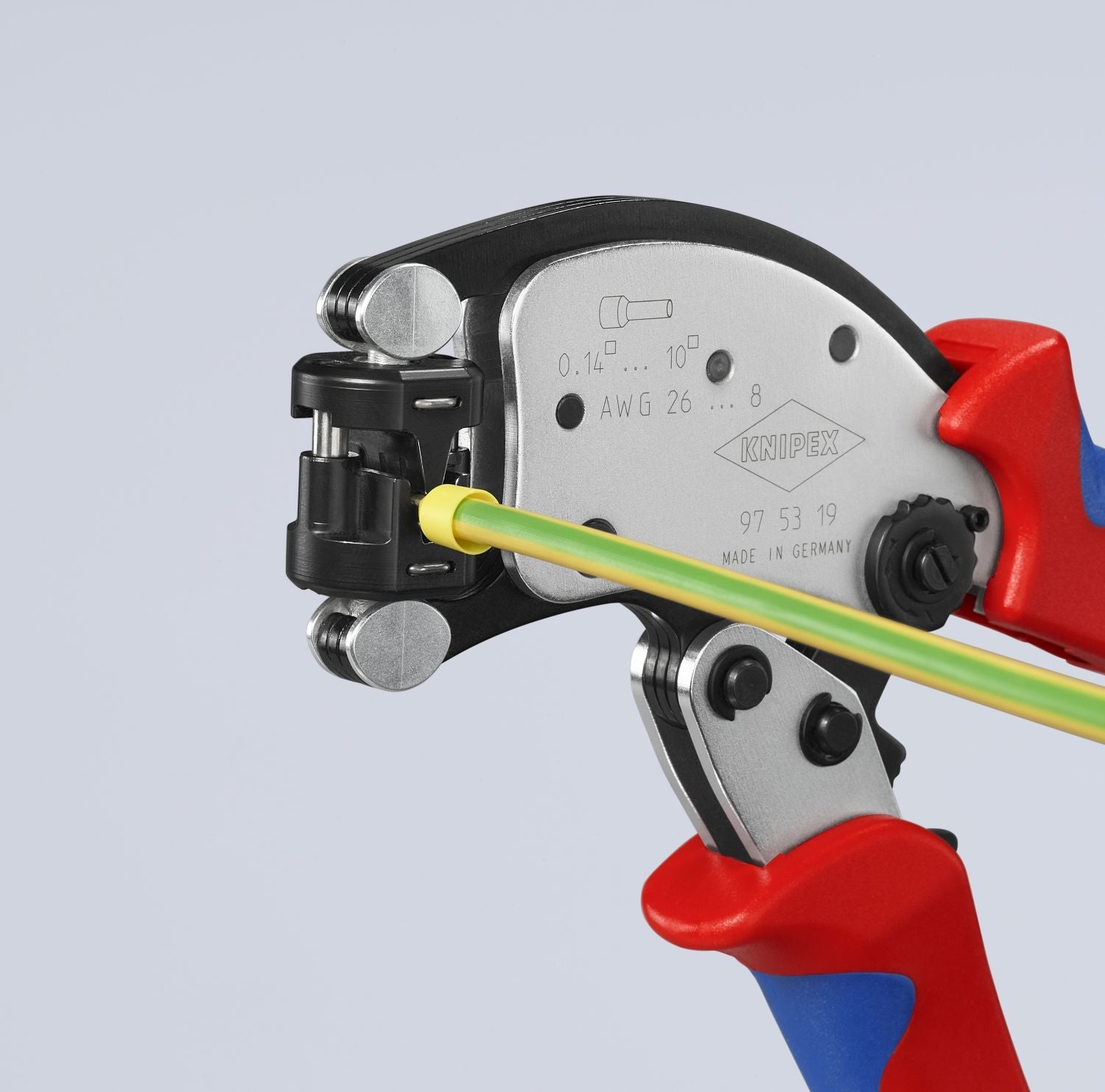 Knipex 97 53 19 8" KNIPEX Twistor T Self-Adjusting Crimping Pliers for Wire Ferrules