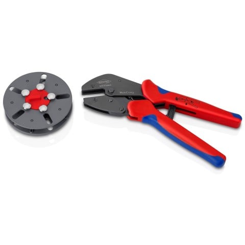 Knipex 97 33 LE MultiCrimp Crimping Pliers, Empty Magazine - angle view
