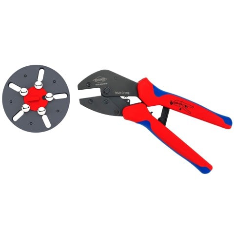 Knipex 97 33 LE MultiCrimp Crimping Pliers, Empty Magazine - side view