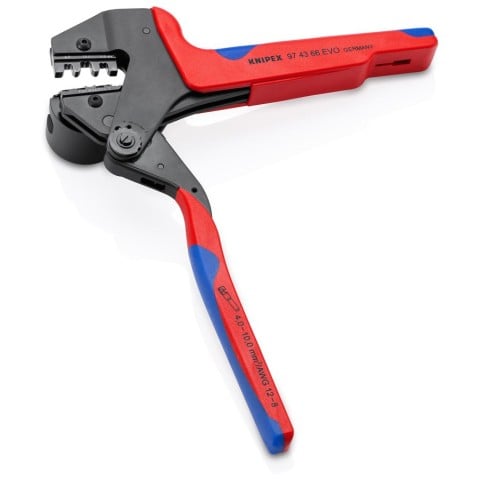 Knipex 97 43 66 EVO Crimp System Pliers for MC4 Evo 2 - angle view