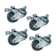 Jet 98-0130 Driving Swivel Wheel Casters with Brake, 4-Pack