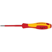 Knipex 98 20 25 Slotted Screwdriver, 3" 1000V Insulated, 3/32" tip