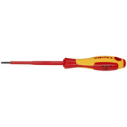 Knipex 98 20 30 Slotted Screwdriver, 4"-1000V Insulated, 7/64" tip