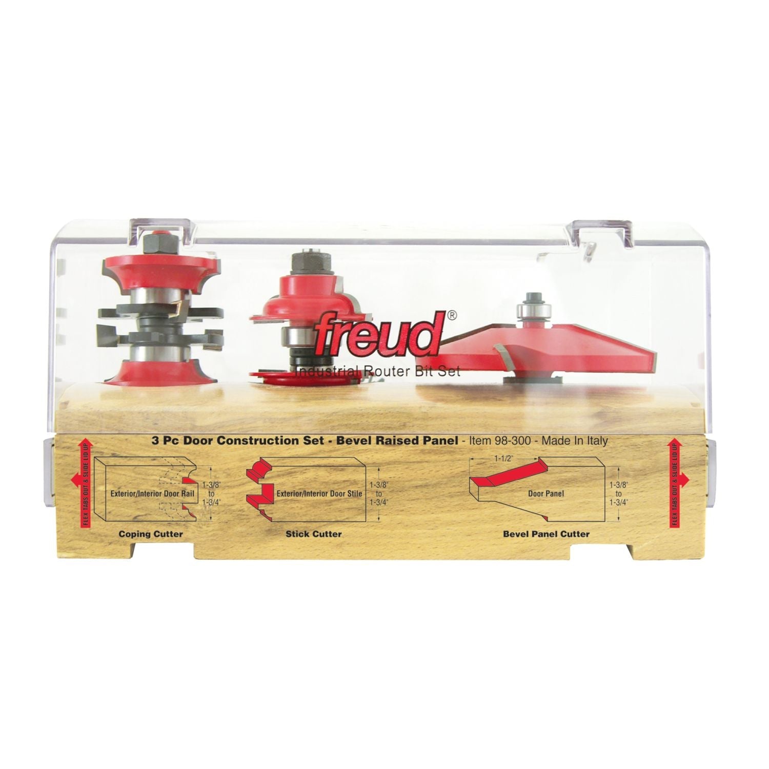 Freud 98-300 3 Piece Door Construction Router Bit Set
