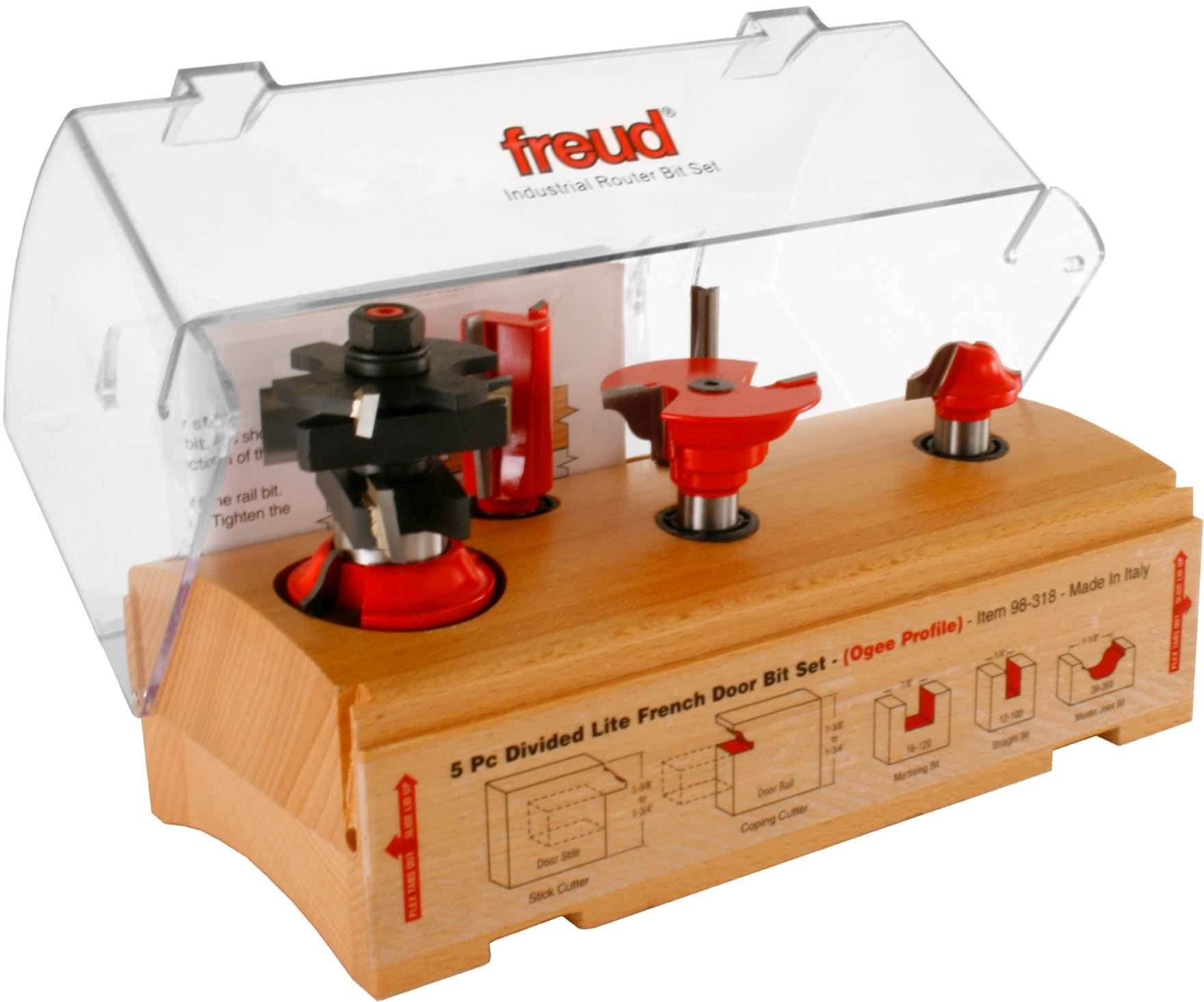 Freud 98-318 5 Piece French Door Router Bit Set