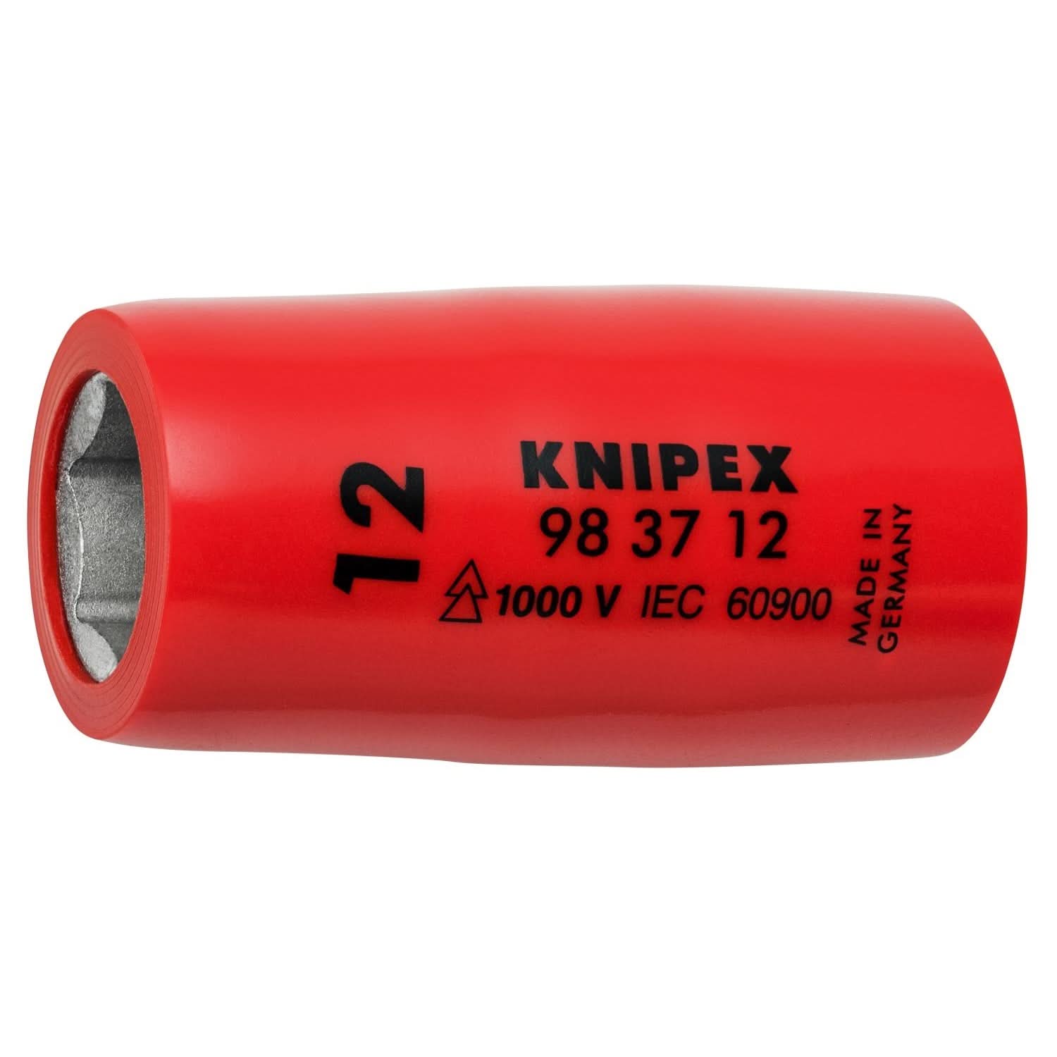 Knipex 98 37 12 Hex Socket, 3/8" Drive-1000V Insulated, 12 mm